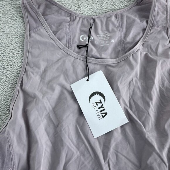 Zyia Active Womens Performance Tank Top M Nylon/Spandex Lavender Gray NWT 2476 - Picture 4 of 8